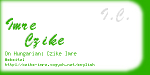 imre czike business card